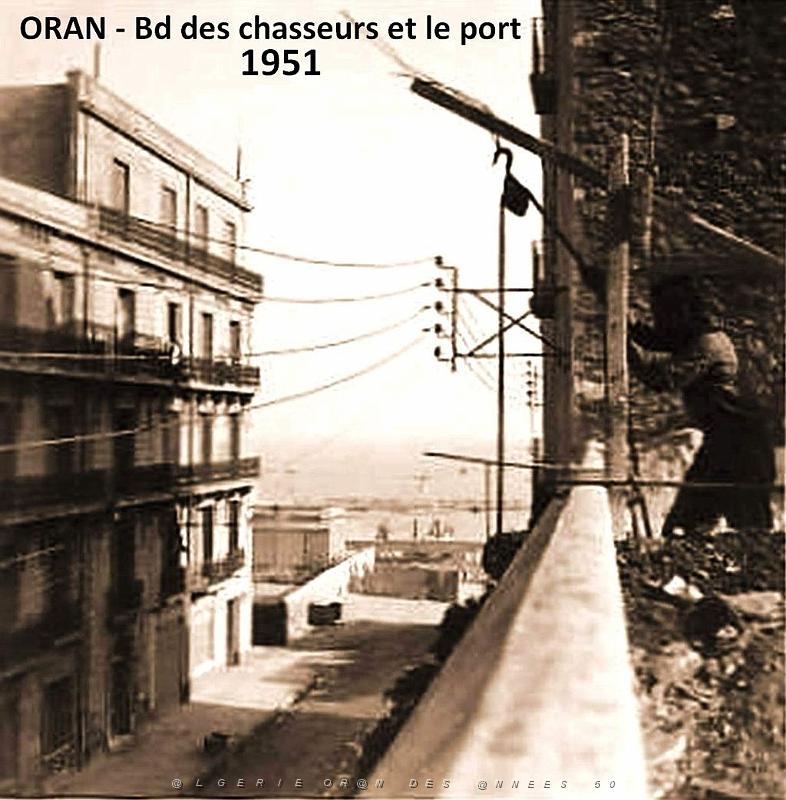 Oran - Vue  Bd des Chasseurs et le port - 1951.jpg
